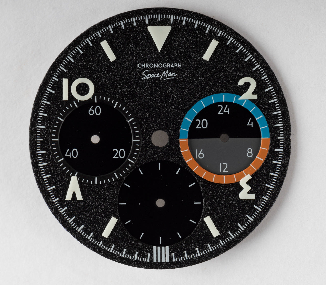 The finished Saturn California dial with numerals removed