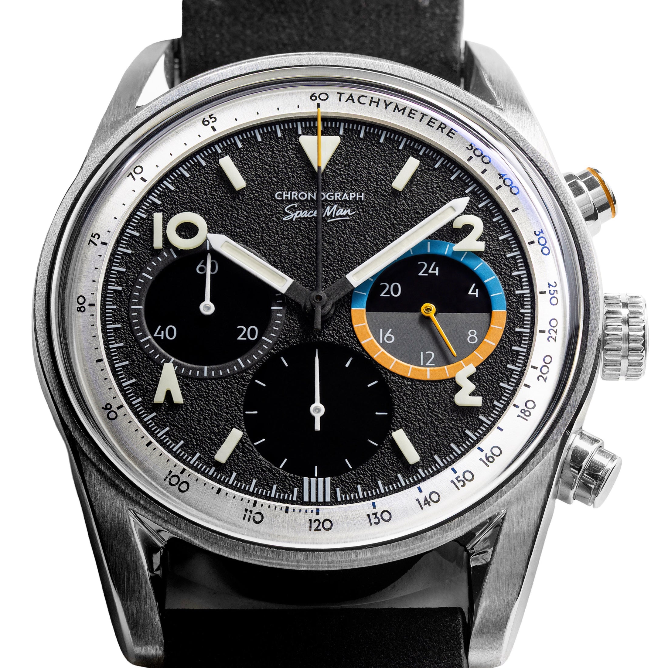 The SW0284 against a field of stars, in the lineage of the tool watch