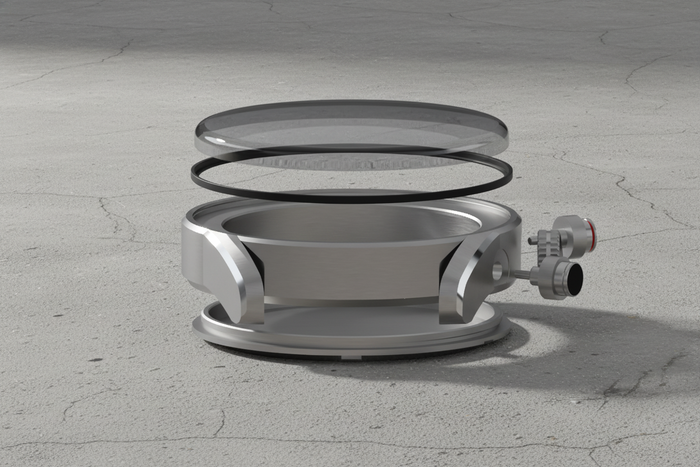 The monobloc steel case and angular lugs